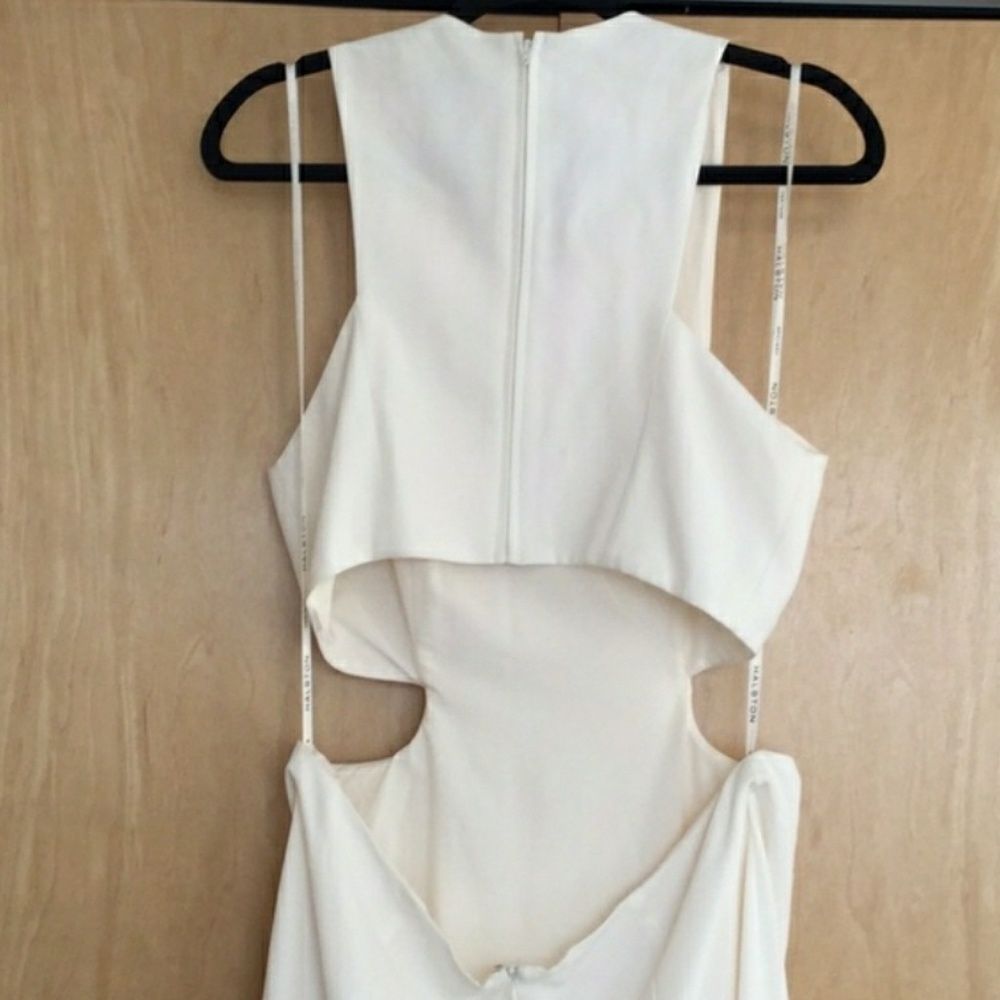 Halston Heritage AsimetricCutout Crepe Gown - Picture 7 of 9